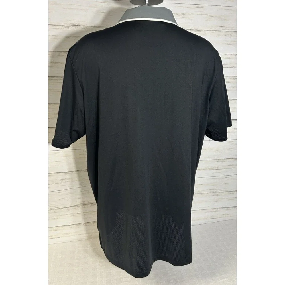 ADIDAS AEROREADY CHEVY CORVETTE XXL 2XL Men Black Polo Stretch Golf Shirt Tennis